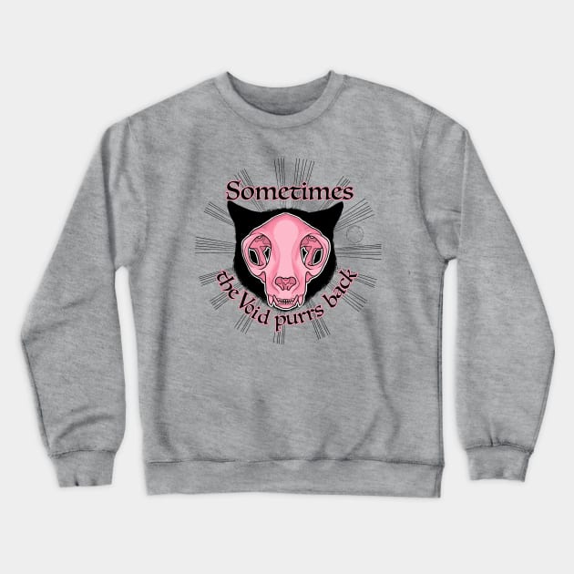 Sometimes the void purrs back Crewneck Sweatshirt by jonesylium